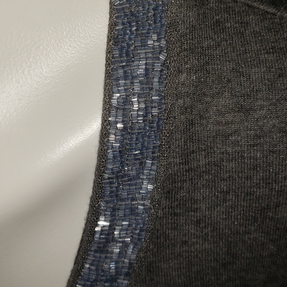 Petite XL beaded neckline, grey sweater, Apt. 9 - Picture 3 of 12